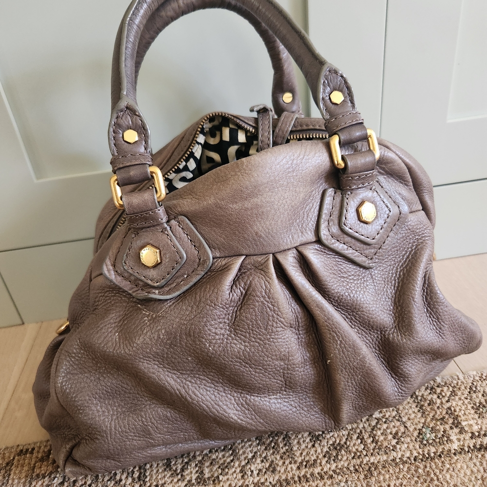 MARC JACOBS Gray Leather Handbag